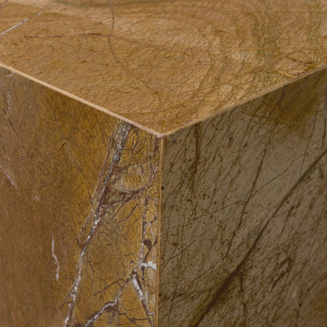 Matteo Solid Rainforest Rust Marble Square Side Table from Mercana - Luna Furniture