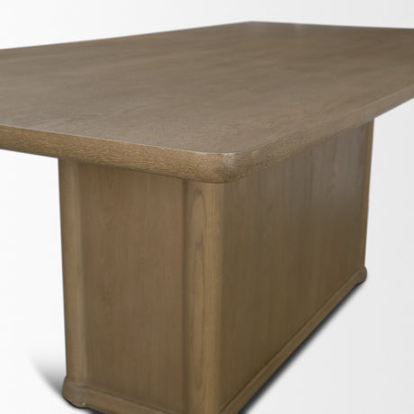 Alden 84" Rectangular Medium Brown Wood Dining Table from Mercana - Luna Furniture