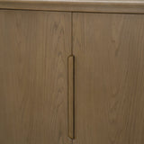 Alden Medium Brown Wood 4-Door Closed Sideboard from Mercana - Luna Furniture