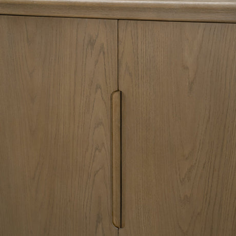 Alden Medium Brown Wood 4-Door Closed Sideboard from Mercana - Luna Furniture