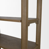 Alden Medium Brown Wood Open Shelving Unit from Mercana - Luna Furniture