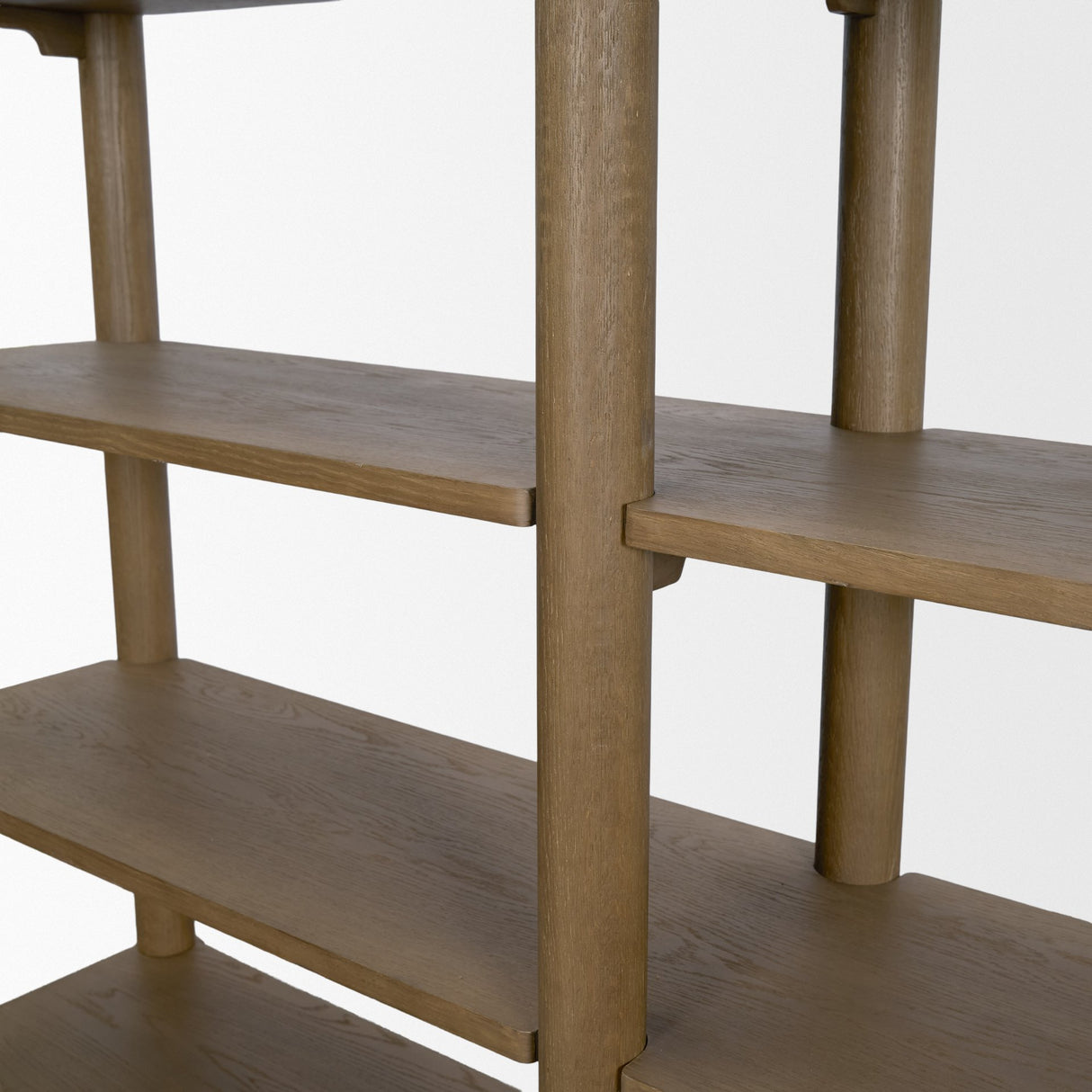 Alden Medium Brown Wood Open Shelving Unit from Mercana - Luna Furniture