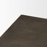 Cinder Distressed Dark Brown Wood Reeded 4-Door Closed Sideboard from Mercana - Luna Furniture