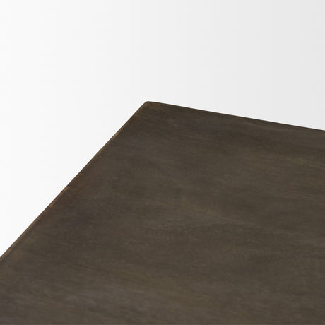 Cinder Distressed Dark Brown Wood Reeded 4-Door Closed Sideboard from Mercana - Luna Furniture