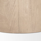 Allyson 36" Light Wood Base w/ Travertine Top Coffee Table from Mercana - Luna Furniture