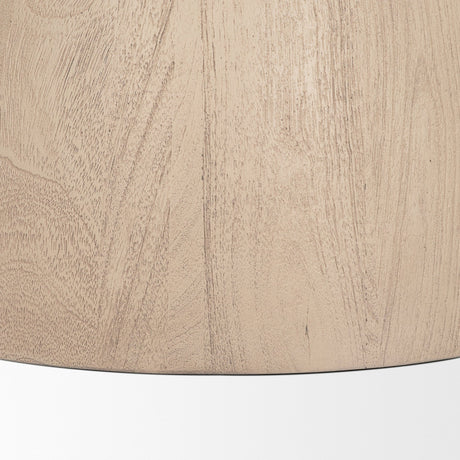 Allyson 36" Light Wood Base w/ Travertine Top Coffee Table from Mercana - Luna Furniture