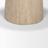 Allyson 42" Light Wood Base w/ Travertine Top Dining Table from Mercana - Luna Furniture