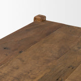 Ashwick Dark Brown Reclaimed Wood Square Coffee Table from Mercana - Luna Furniture