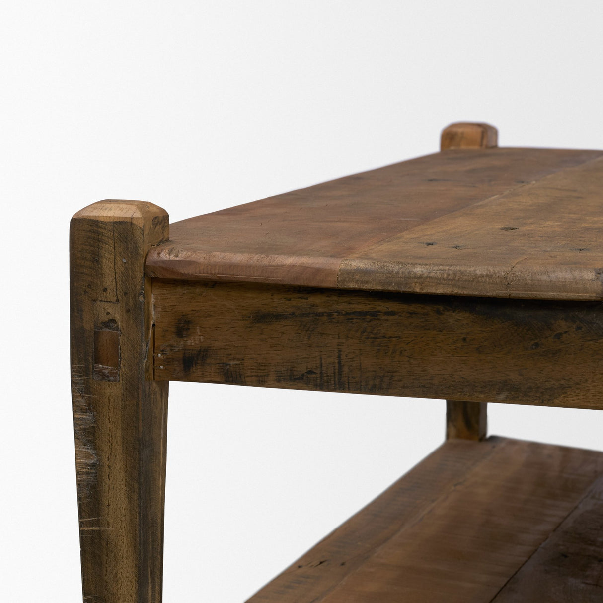 Ashwick Dark Brown Reclaimed Wood Square Coffee Table from Mercana - Luna Furniture