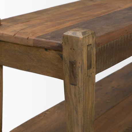 Ashwick Dark Brown Reclaimed Wood Bench from Mercana - Luna Furniture
