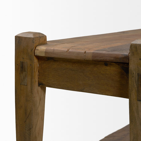 Ashwick Dark Brown Reclaimed Wood Bench from Mercana - Luna Furniture