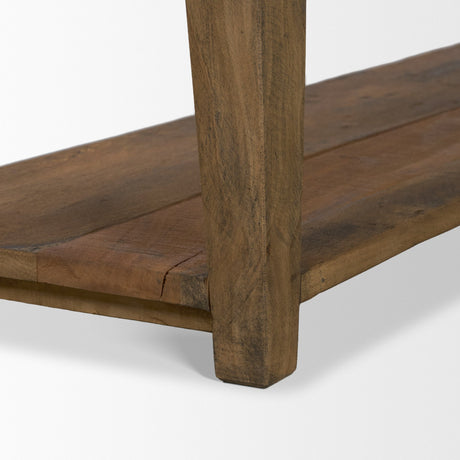 Ashwick Dark Brown Reclaimed Wood Bench from Mercana - Luna Furniture