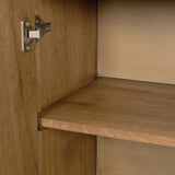 Alcott Brown Wood 4 Door Closed Sideboard from Mercana - Luna Furniture