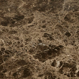 Kendrix Dark Brown Oak Wood Cappuccino Marble 4 Door Closed Sideboard from Mercana - Luna Furniture