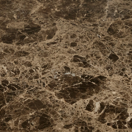 Kendrix Dark Brown Oak Wood Cappuccino Marble 4 Door Closed Sideboard from Mercana - Luna Furniture