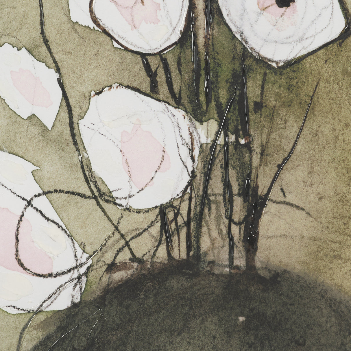 Butterfly Ranunculus I by Mercana Studio Hand-Embellished Framed Artwork Matted under Glass from Mercana - Luna Furniture