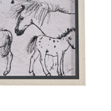 Pony Sketches I by Mercana Studio Hand-Embellished Framed Artwork Matted under Glass from Mercana - Luna Furniture