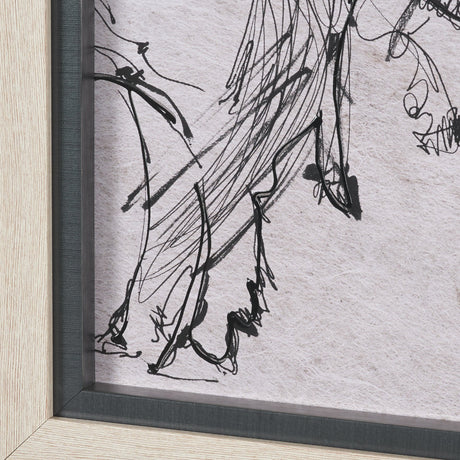 Pony Sketches I by Mercana Studio Hand-Embellished Framed Artwork Matted under Glass from Mercana - Luna Furniture