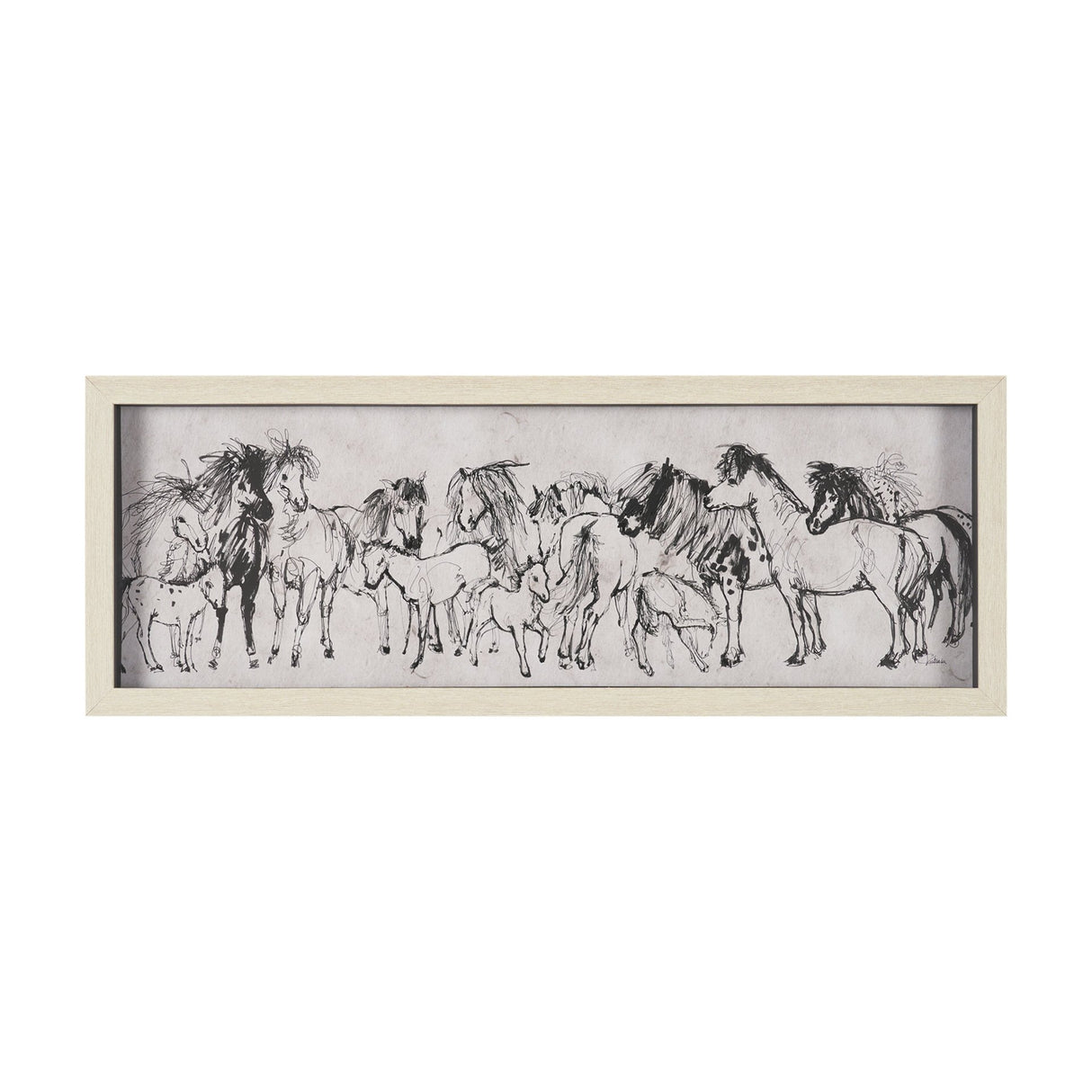 Pony Sketches II by Mercana Studio Hand-Embellished Framed Artwork Matted under Glass from Mercana - Luna Furniture