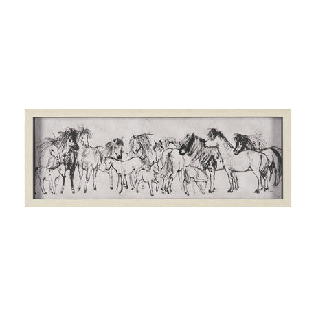 Pony Sketches II by Mercana Studio Hand-Embellished Framed Artwork Matted under Glass from Mercana - Luna Furniture