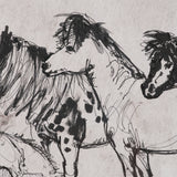 Pony Sketches II by Mercana Studio Hand-Embellished Framed Artwork Matted under Glass from Mercana - Luna Furniture