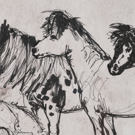 Pony Sketches II by Mercana Studio Hand-Embellished Framed Artwork Matted under Glass from Mercana - Luna Furniture