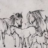 Pony Sketches II by Mercana Studio Hand-Embellished Framed Artwork Matted under Glass from Mercana - Luna Furniture