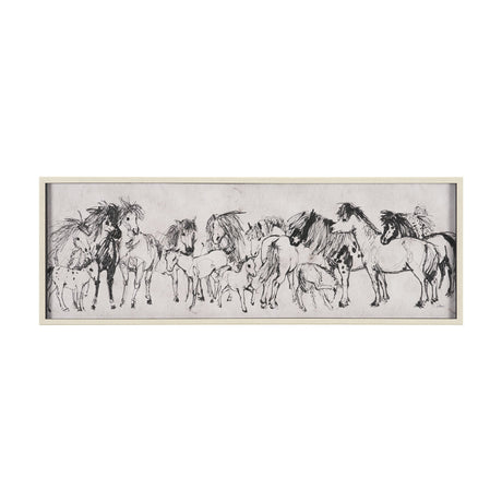 Pony Sketches II by Mercana Studio Hand-Embellished Framed Artwork Matted under Glass from Mercana - Luna Furniture