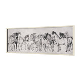 Pony Sketches II by Mercana Studio Hand-Embellished Framed Artwork Matted under Glass from Mercana - Luna Furniture