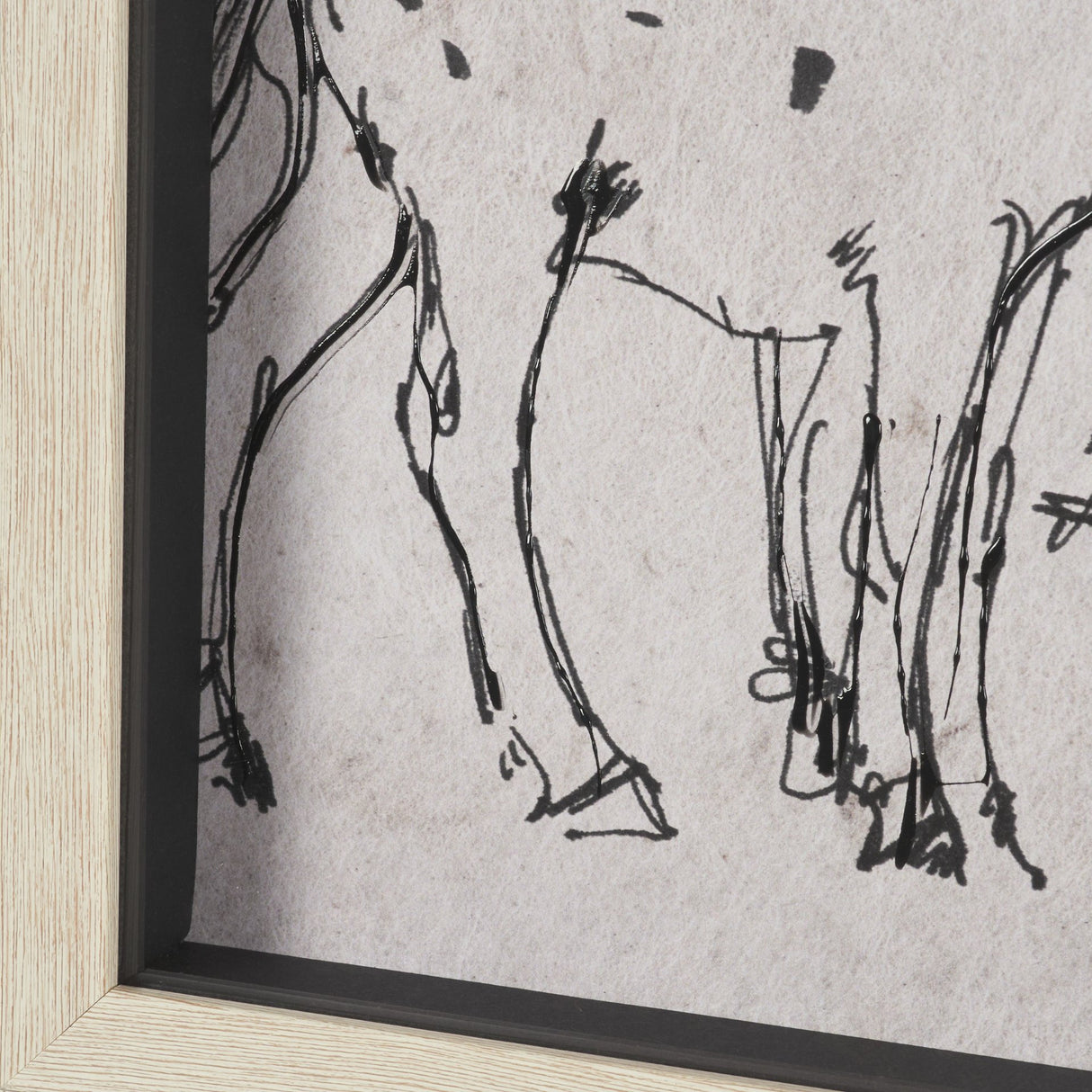 Pony Sketches II by Mercana Studio Hand-Embellished Framed Artwork Matted under Glass from Mercana - Luna Furniture
