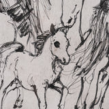 Pony Sketches II by Mercana Studio Hand-Embellished Framed Artwork Matted under Glass from Mercana - Luna Furniture
