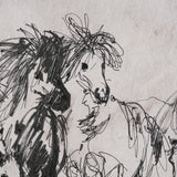 Pony Sketches II by Mercana Studio Hand-Embellished Framed Artwork Matted under Glass from Mercana - Luna Furniture
