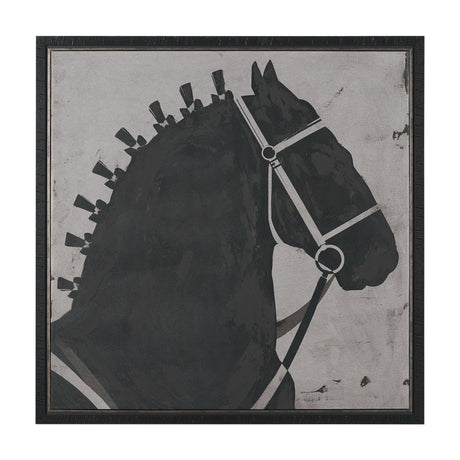 Steed 2 by Mercana Studio Hand-Embellished Textured Framed Canvas Artwork from Mercana - Luna Furniture