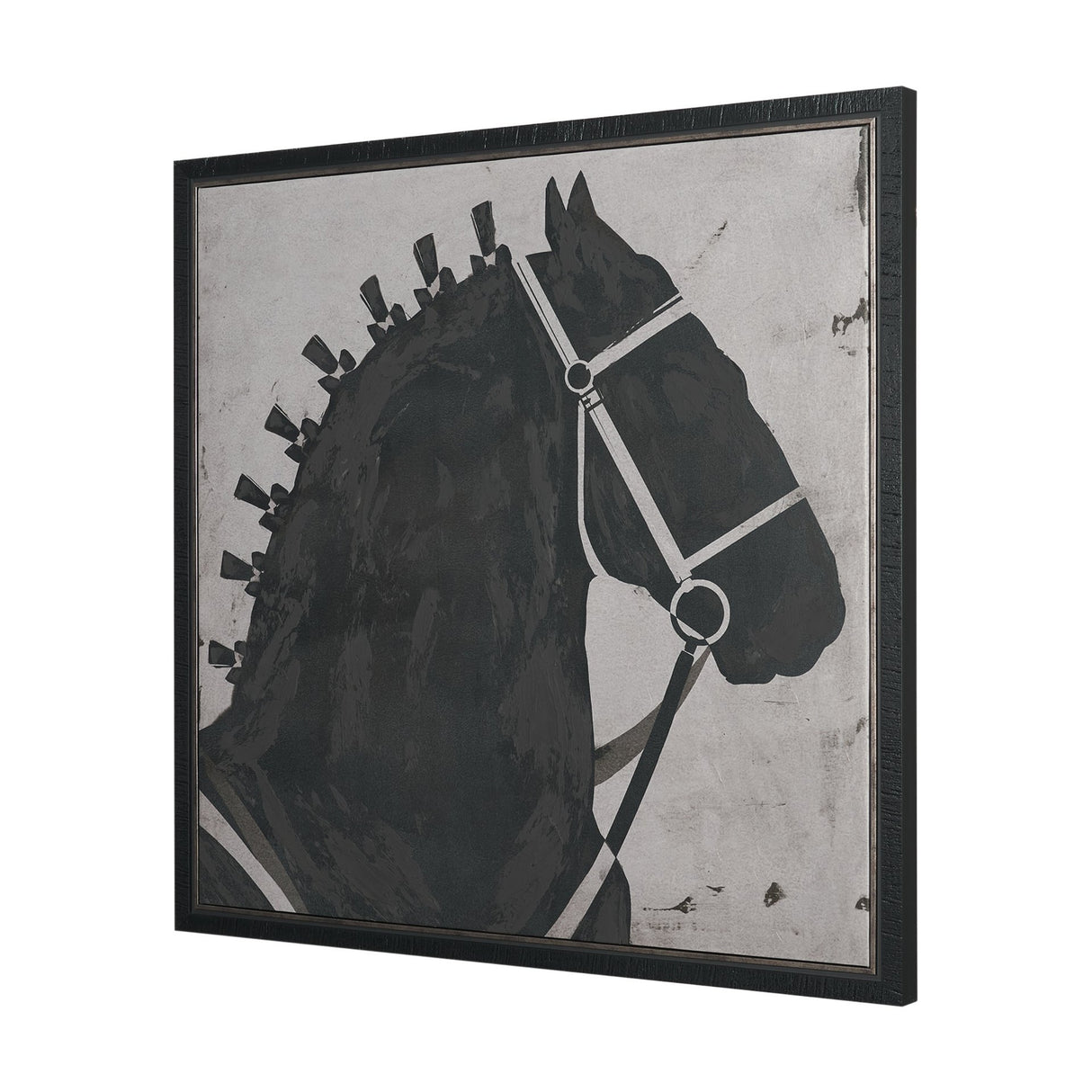 Steed 2 by Mercana Studio Hand-Embellished Textured Framed Canvas Artwork from Mercana - Luna Furniture