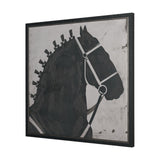 Steed 2 by Mercana Studio Hand-Embellished Textured Framed Canvas Artwork from Mercana - Luna Furniture