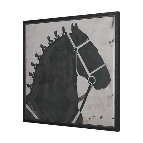 Steed 2 by Mercana Studio Hand-Embellished Textured Framed Canvas Artwork from Mercana - Luna Furniture