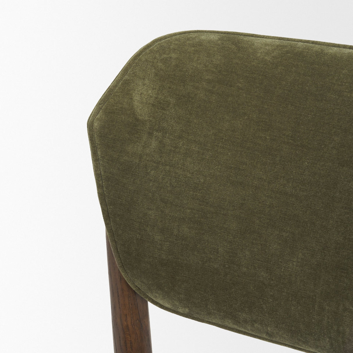 Cline Moss 008 Olive Fabric Upholstered and Brown Wood Dining Chair, Set of 2 from Mercana - Luna Furniture