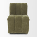 Wilkins Moss Olive Fabric Upholstered Dining Chair from Mercana - Luna Furniture