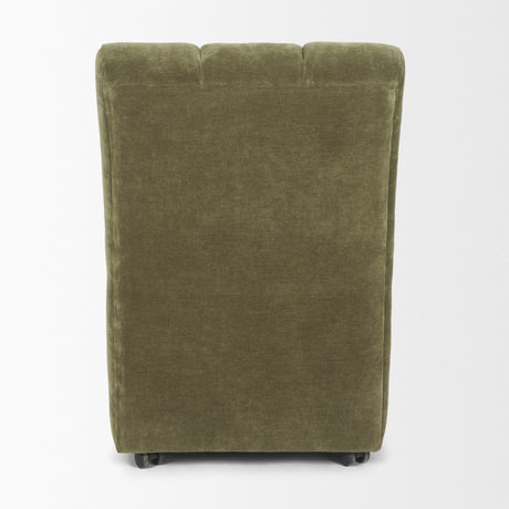 Wilkins Moss Olive Fabric Upholstered Dining Chair from Mercana - Luna Furniture