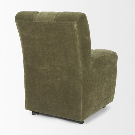 Wilkins Moss Olive Fabric Upholstered Dining Chair from Mercana - Luna Furniture