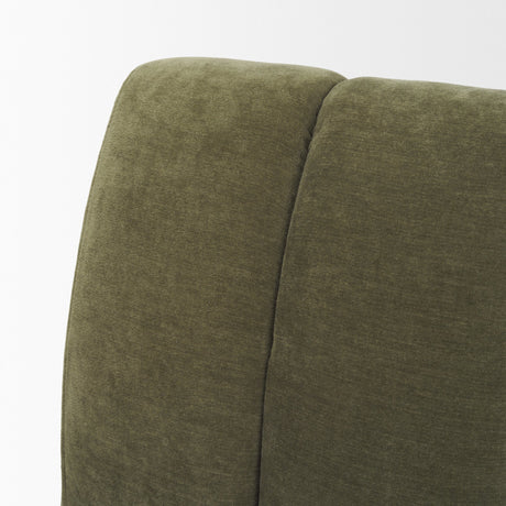 Wilkins Moss Olive Fabric Upholstered Dining Chair from Mercana - Luna Furniture
