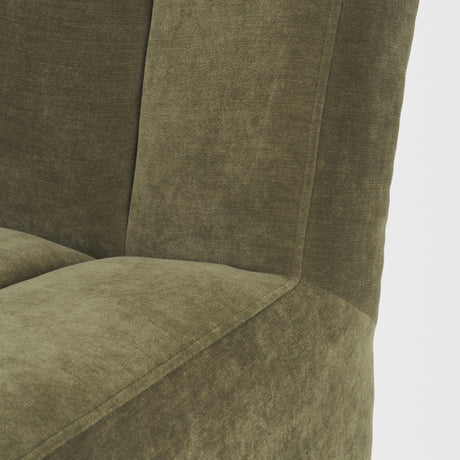 Wilkins Moss Olive Fabric Upholstered Dining Chair from Mercana - Luna Furniture