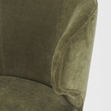 Niles 22.5L x 24.5W x 32H Moss Olive Fabric Seat W/ Mid Brown Wooden Legs Wingback Dining Chair from Mercana - Luna Furniture