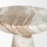 Bellancia Rosa Pink Marble Pedestal Side Table from Mercana - Luna Furniture