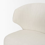 Niles 22.5L x 24.5W x 32H Cream Fabric Seat W/ Dark Brown Wooden Legs Wingback Dining Chair from Mercana - Luna Furniture