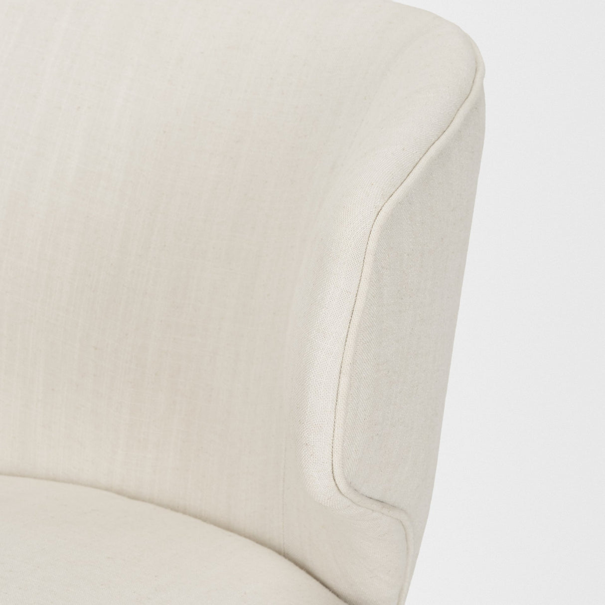 Niles 22.5L x 24.5W x 32H Cream Fabric Seat W/ Dark Brown Wooden Legs Wingback Dining Chair from Mercana - Luna Furniture