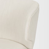 Niles 22.5L x 24.5W x 32H Cream Fabric Seat W/ Dark Brown Wooden Legs Wingback Dining Chair from Mercana - Luna Furniture