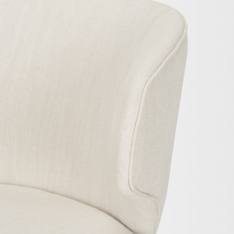 Niles 22.5L x 24.5W x 32H Cream Fabric Seat W/ Dark Brown Wooden Legs Wingback Dining Chair from Mercana - Luna Furniture