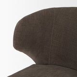 Niles Brown Fabric W/ Dark Brown Wooden Legs Wingback Dining Chair from Mercana - Luna Furniture