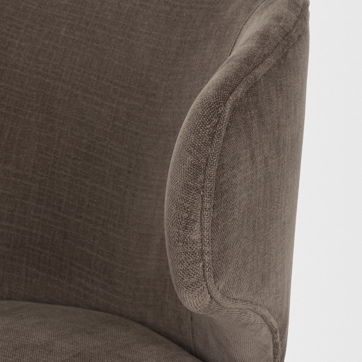 Niles Brown Fabric W/ Dark Brown Wooden Legs Wingback Dining Chair from Mercana - Luna Furniture